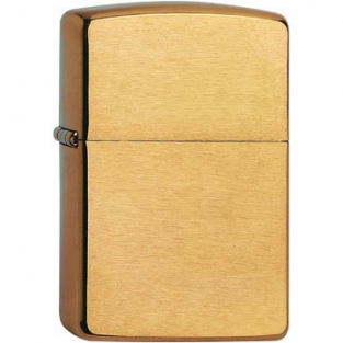 Zippo regular brass brush finish inclusief graveren